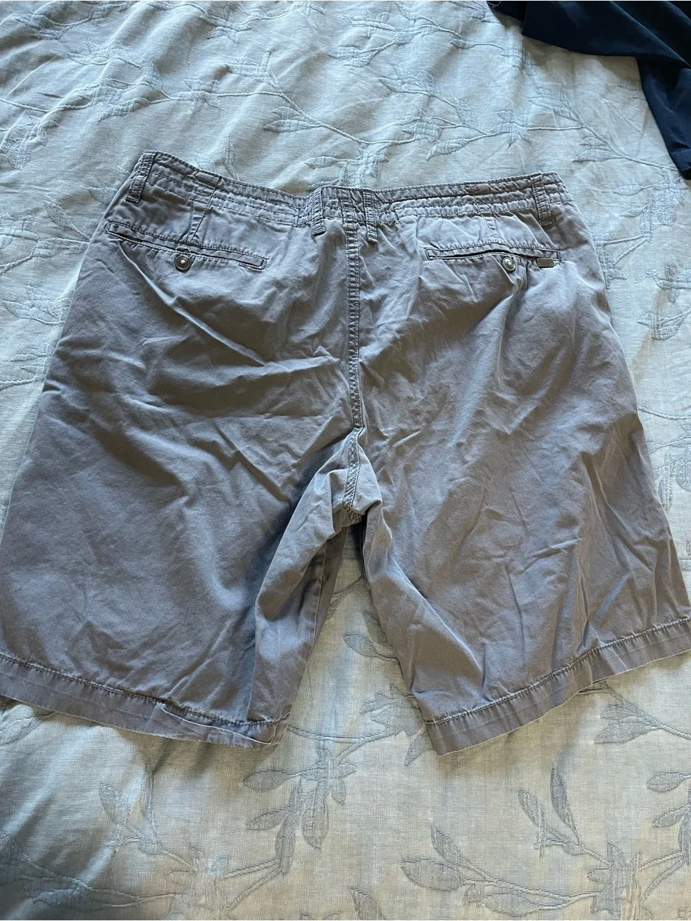 Calvin Klein Men's Light Grayish Blue Flat Front Casual Shorts